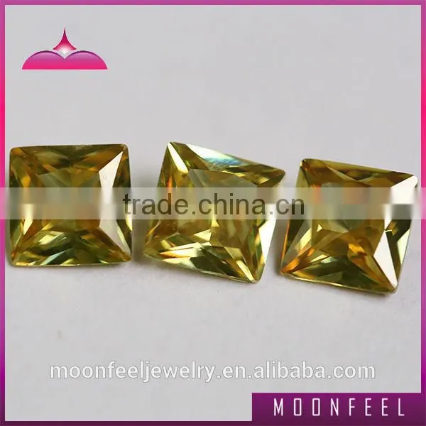 princess cut square cubic zirconia color change cz synthetic gemstones