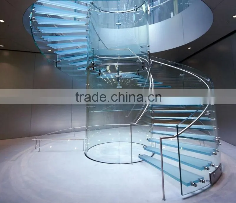 high quality tempered glass stair tread