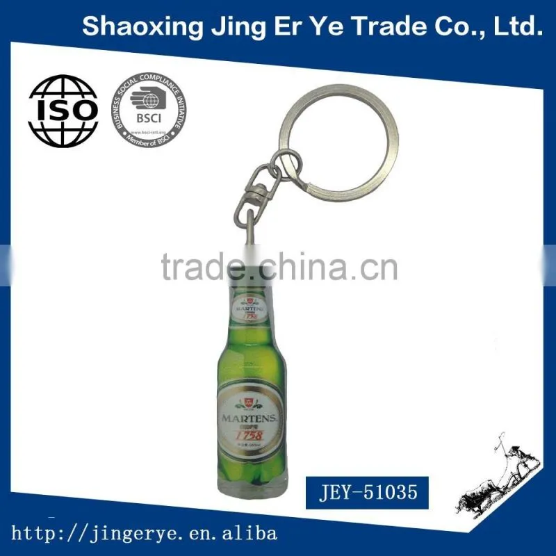 Acrylic creative beer bottle Keychain
