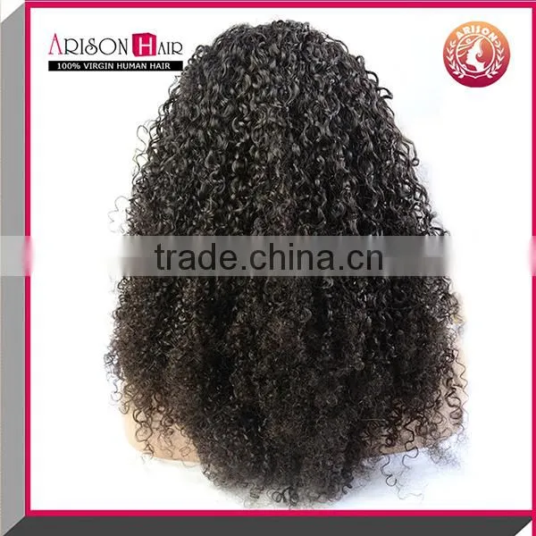 Cheap human hair high quality natural wave lace front wig