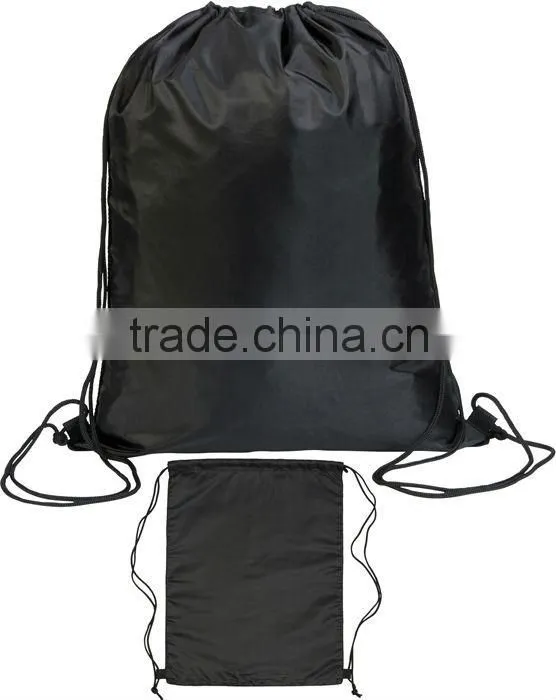 Newest design promotion polyester drawstring bag