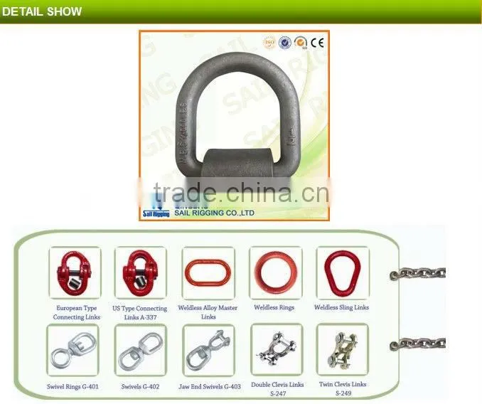 high quality forged d ring with supporting point