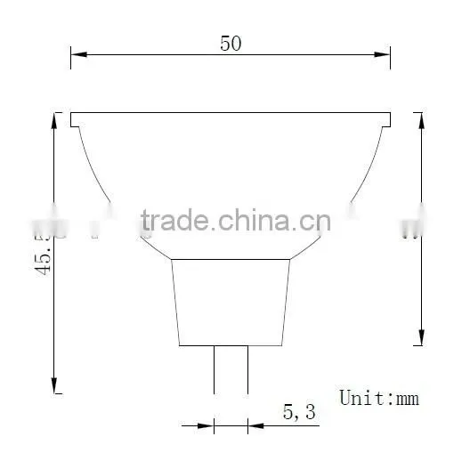 low votage 2.4W 12v SMD 5050 led light mr16 Glass cover