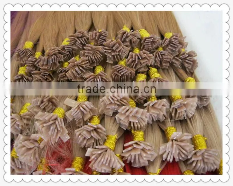 wholesale100% natural human hair piano color 100 keratin tip human hair extension