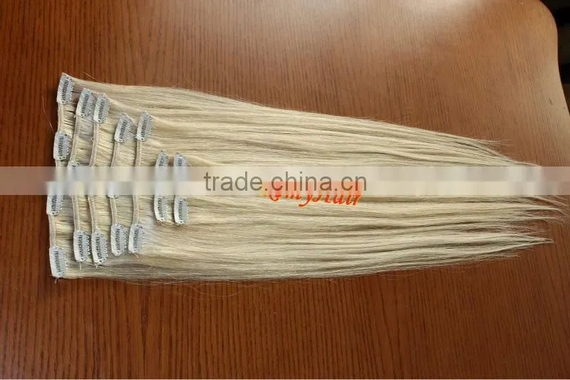 two tone clip in hair extension colored ombre clip in remy hair extension