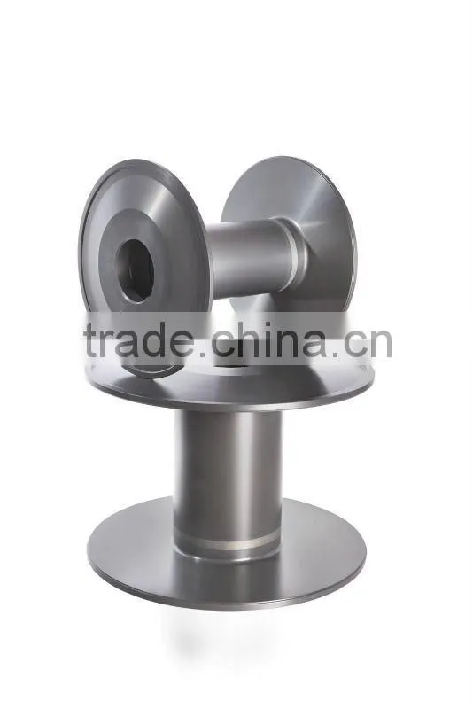 Double knitting bed machine beams
