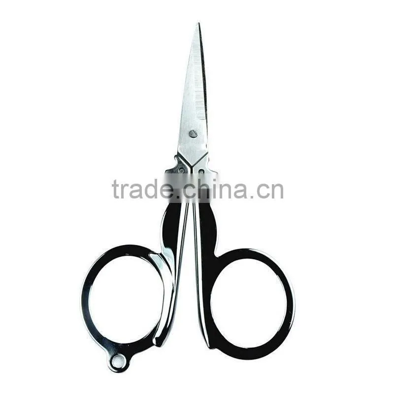 Diamond Spear Hot Sale Home Portable Folding Scissors Mini Folding Foldable Scissors Travel Scissor Color Silver