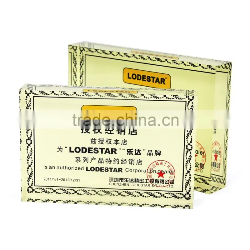 custom display, acrylic logo block