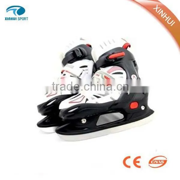 2015 Hot Sale Adjustable Ice hockey shoes for kids, Comfortable blue & pink & red ice skates shoes XH-126H