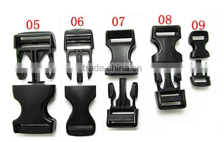 Black Plastic regulating buckle High Cost Performance Plastic Buckle for Bags&Belt in Different Sizes