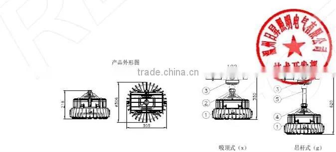 IP66 100w explosion proof high bay light ip66 Led explosion proof light fittings