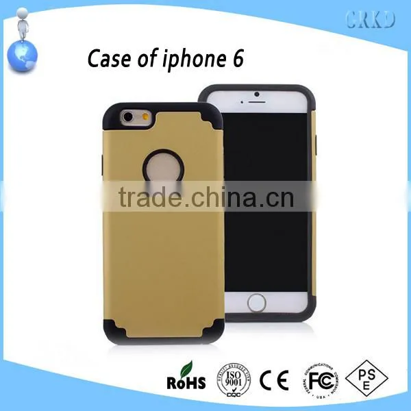 High quality for iphone 6 case pc+silicone case