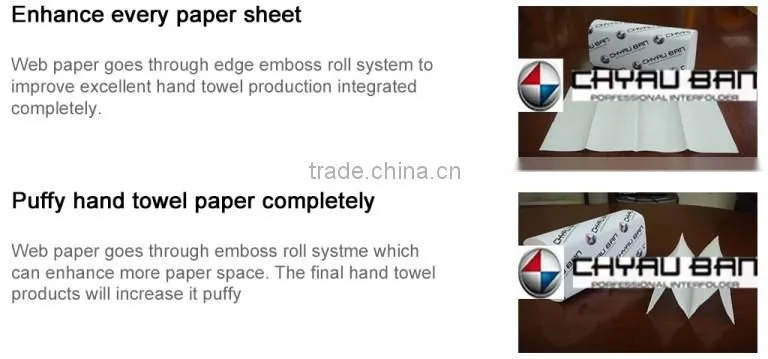 Automatic Bundle Wrapping M Fold Hand Paper Towels Making Machine