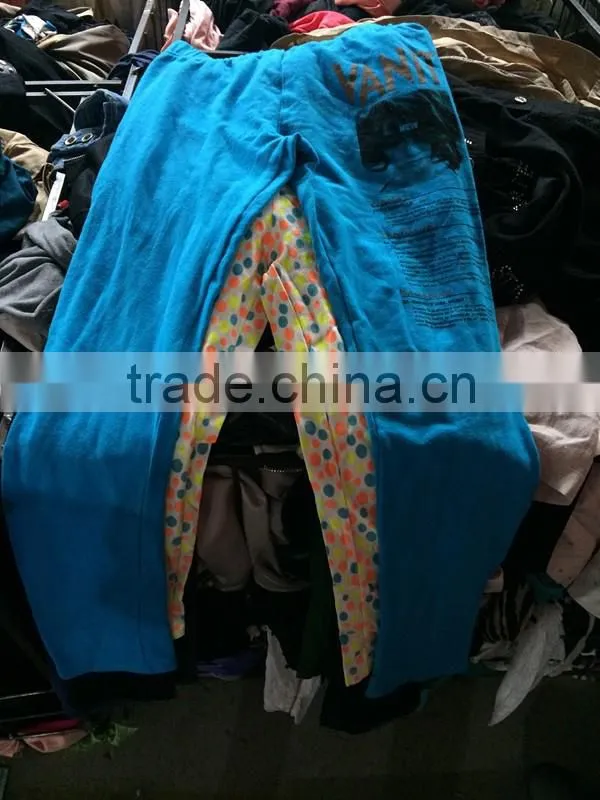 2015 hot sale colored used ladies leggings used clothes