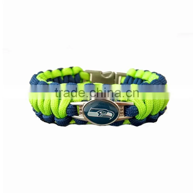 2015 paracord bracelet with fire starter for outdoor camping