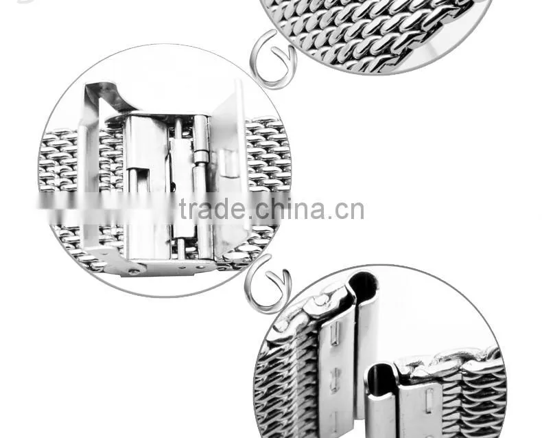 Milanese Classic Buckle Stainless Steel Watchband 20mm 22mm