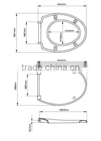 Soft-close toilet cover MG-04