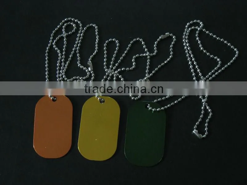 metal aluminum dog tag