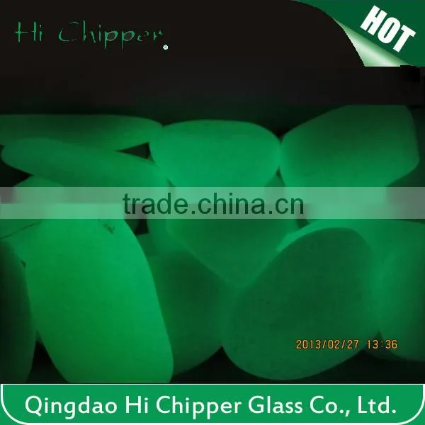 Sky blue decorative glow glass granule