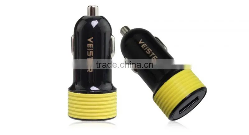 Factory supply fastest car charger 2.4a silicon car charger for mobile