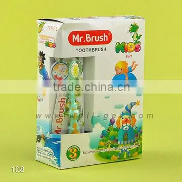 New Toothbrush 2013 With Tongue Cleaner Cartoon Kids Toothbrushes