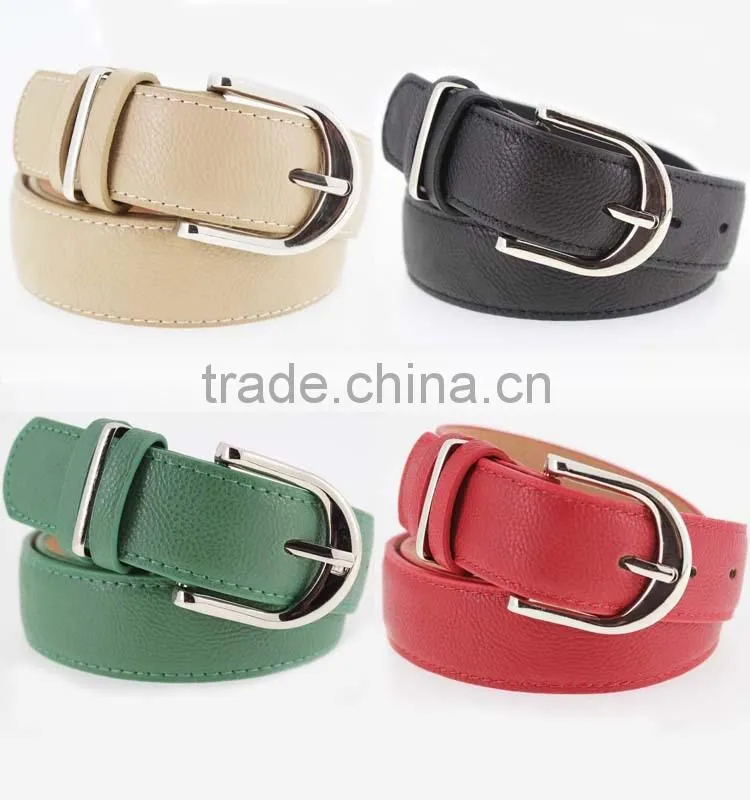 30Mm Women's fashion PU belt with High quality leather in chinese factory