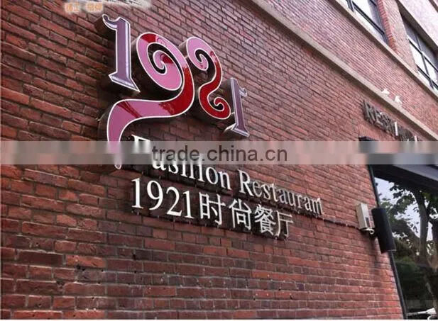 3d mental alphabet letter sign for outdoor signage using