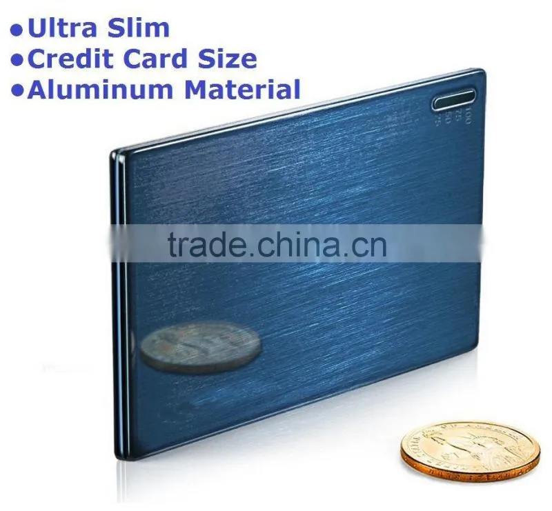 Business high quality metal credit card power bank 2600mah 4000mah