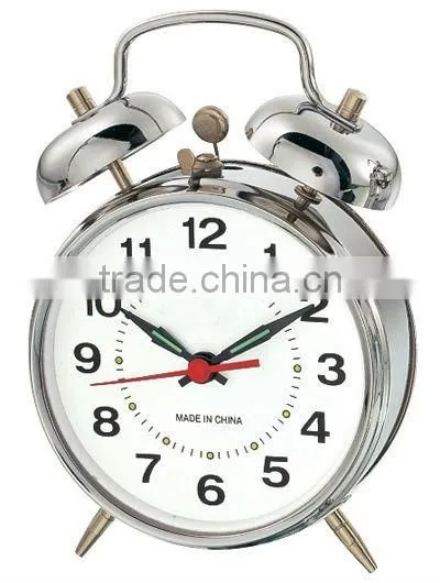 4 inches metal case mechanical alarm clock