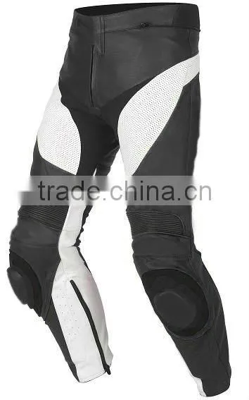 Mens Professional Leather Motorbike Racing Pant