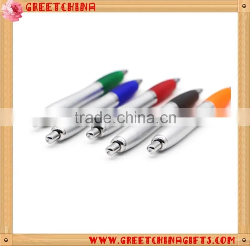 Fancy plastic press clip ballpoint pen