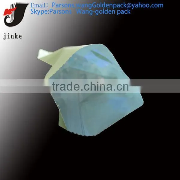 Back closure ruffled tea bag