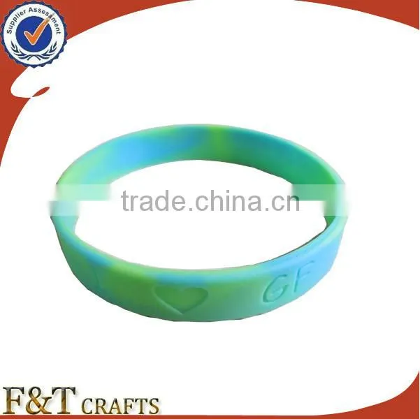 hot sale night lumimous customize silicon bracelet with printing logo
