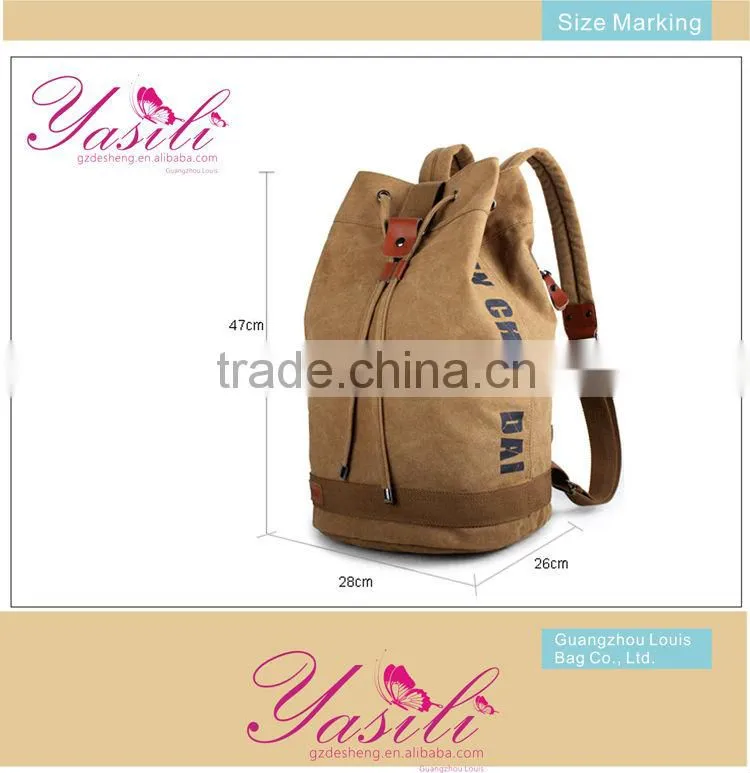Top quality customized canvas backpack for men, canvas bag