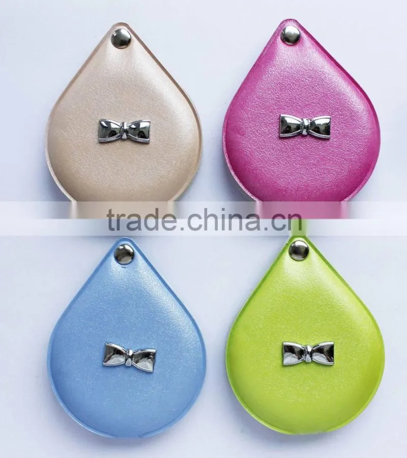 2015 new style water-drop shape makeup artist mirror with bow accessories,ME314-C