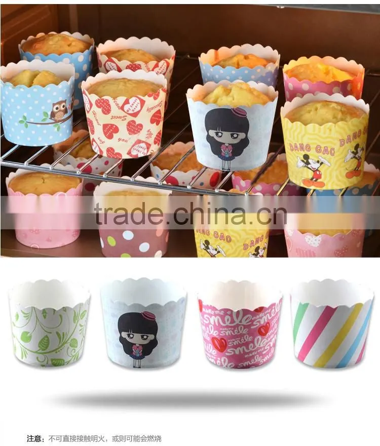 JM150 BAKEST medium strawberry pattern high quality muffin cake paper cups multiple pattern selection