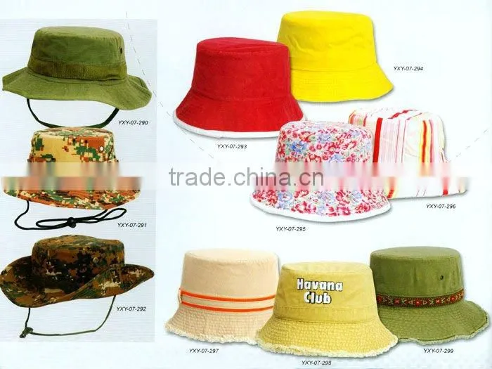 100% cotton khaki wholesale bucket hats