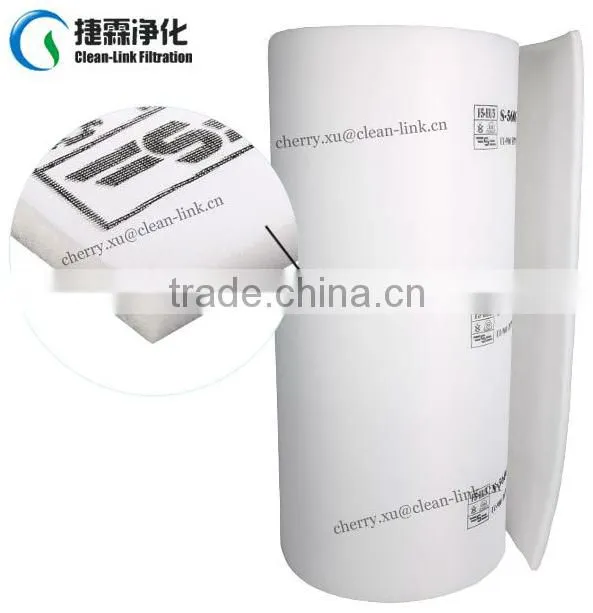 Clean-link ceiling filter media