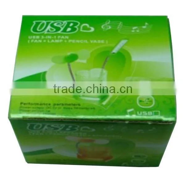 USB fan with led light