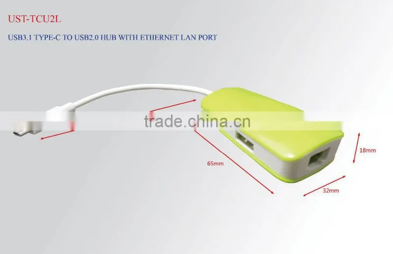 USB 3.1 type c to USB2.0 HUB with lan port and mirco USB PORT compatible with USB2.0/1.2/1.0