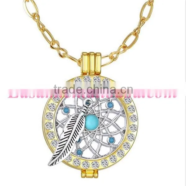 Bohemia creative DIY dreamcatcher locket necklace