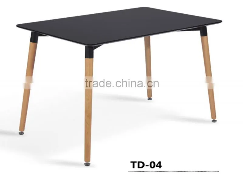Wooden Dining Set With 4 White plastic Chairs dining table