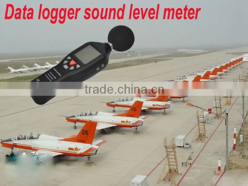Hand held 30dBA-130dBA LCD sound level meter calibrator with data logger function