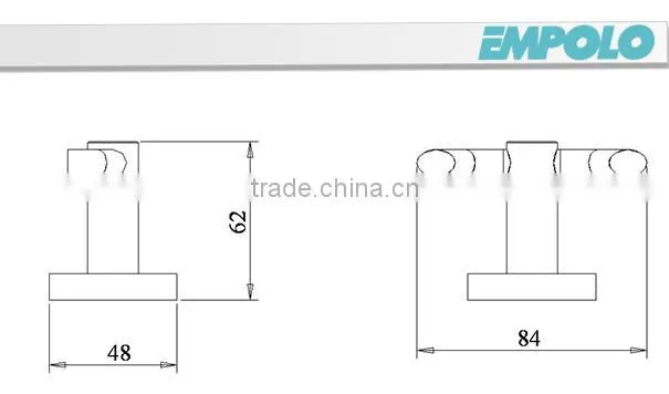 Stainless steel bathroom accessories,wall mounted double coat hooks 92704B