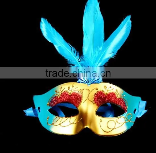Mardi Gras Masquerade Halloween Feather Party Favor Wedding Decorations Mask