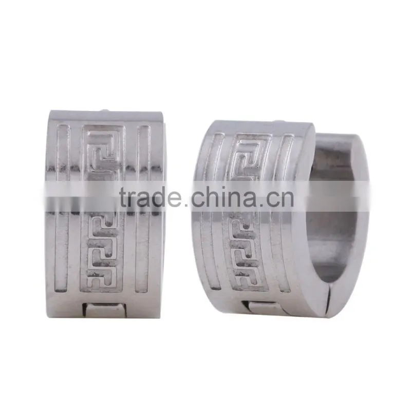 New Unisex Crystal Surgical Stainless Steel Huggie Earrings