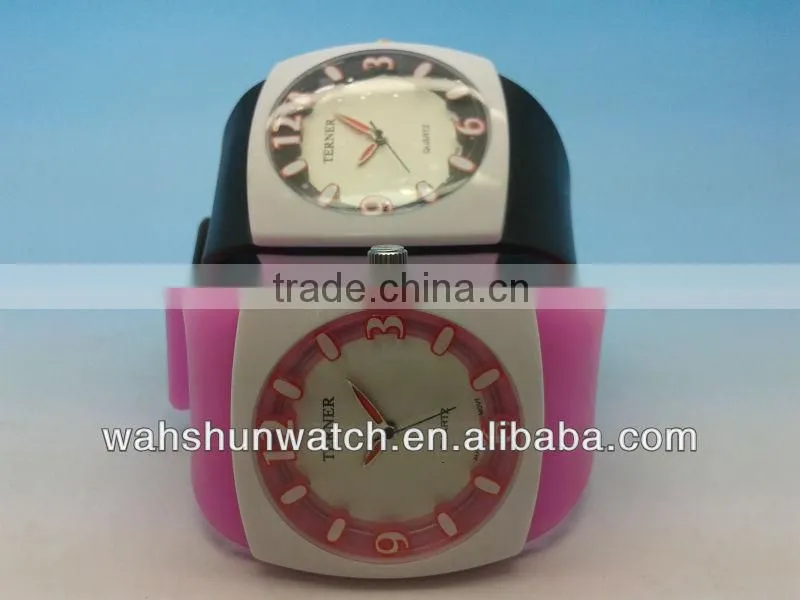 2013 trend design analog digital chronograph lady's silicone wristwatch