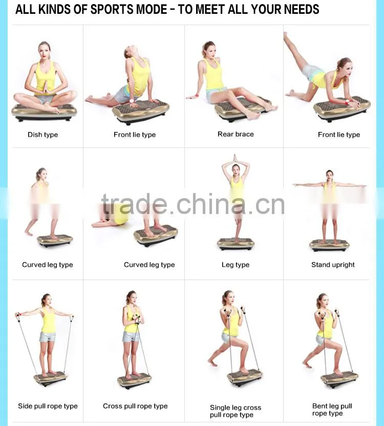 Whole body vibration machine crazy fit massage with music function and Magnetic therapy massage