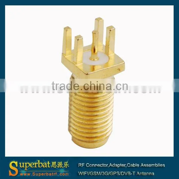 RP-SMA End Launch Jack PCB Mount long version sma connector dimensions