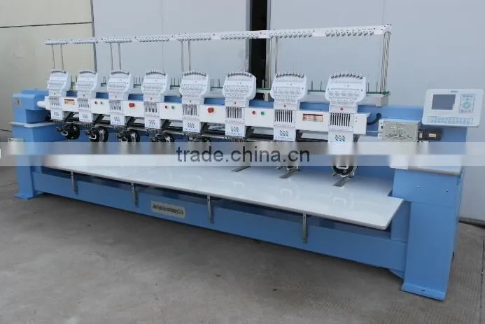 China Guangzhou CNC computer flat garment cap hat sequin towel 12 15 21 24 head 6 9 12 needles embroidery machine price